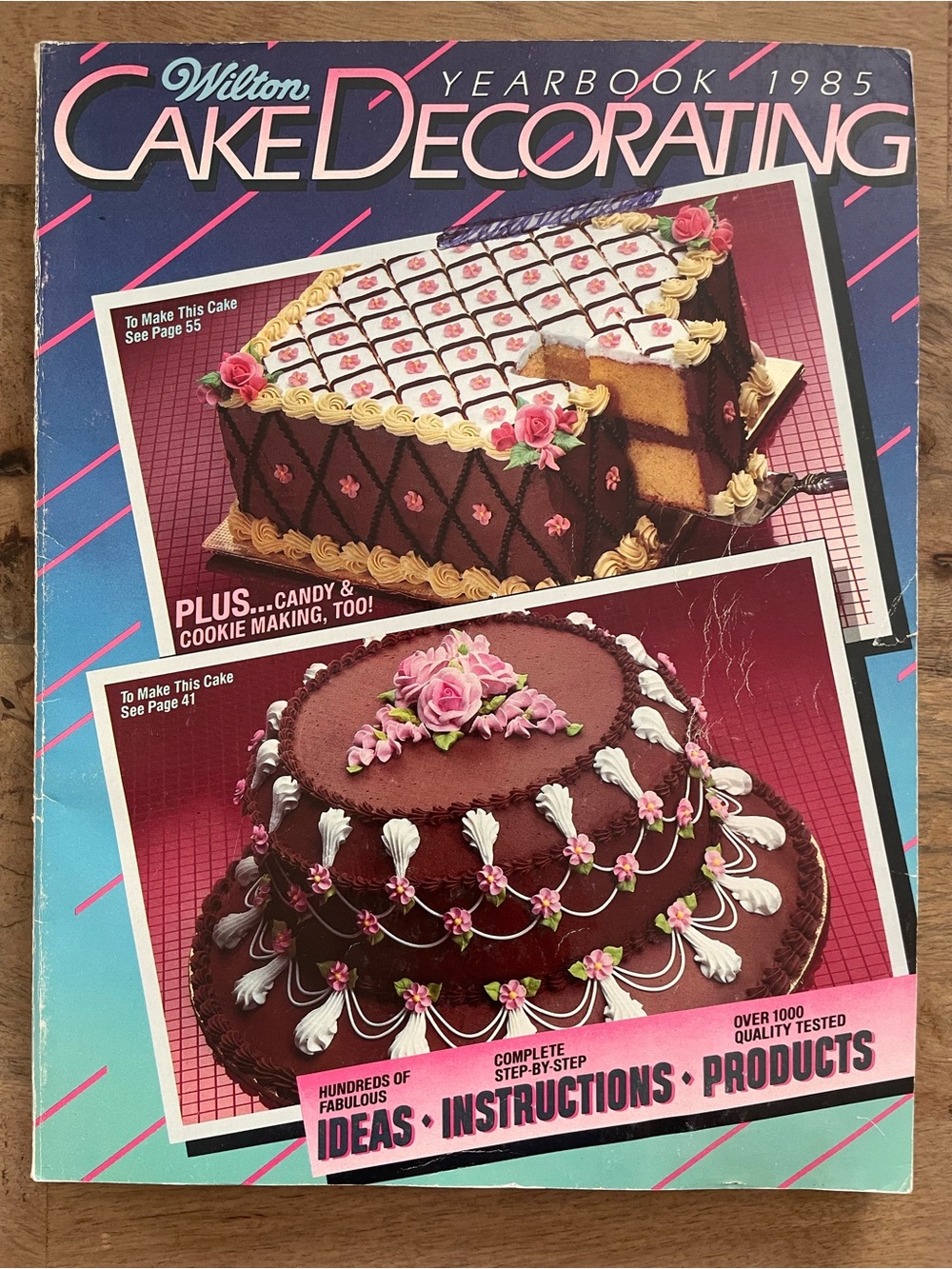 Wilton Cake Decorating Yearbook 1985 Cookies Garfield Care Bears Cake Toppers